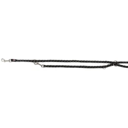 Повідець-перестібка Trixie Cavo Adjustable Lead для собак, плетений, круглий, розмір S-M, 2 м/12 мм, чорний/графіт