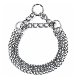 Нашийник Flamingo Collar 3-Fold трьохрядовий, ланцюжок для собак, метал, 65 см, 2.5 мм
