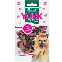 Ласощі York для собак, снекі-мікс з кісточок, курка, яловичина, бекон, 90 г, 12 шт