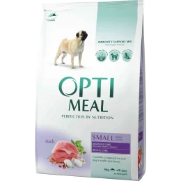 Сухий корм Optimeal для дорослих собак малих порід, з качкою, 4 кг