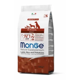 Сухий корм MONGE DOG All breeds Adult ягня з рисом, 2.5 кг