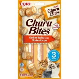 Ласощі INABA "Churu Bites" для котів, з куркою, 3 шт, 30 г
