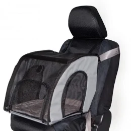 Сумка-переноска в автомобіль K&H Travel Safety для собак і котів, сіра, 43×41×38 см