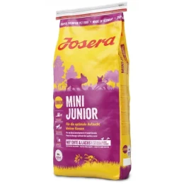 Сухий корм Josera Mini Junior для підростаючих собак малих порід с 3-го тижня життя, з качкою і лососем, 15 кг