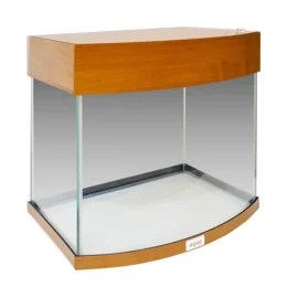 Акваріум AquaStar овальна передня стінка, 60 л, LED, вільха