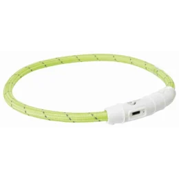 Нашийник Trixie Flash Light USB L-XL світиться, з відображає смугою, 65 см х 7 мм, зелений