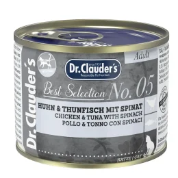Вологий корм Dr.Clauder’s Best Selection №5 для дорослих котів з куркою, тунцем та шпинатом, 200 г