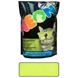 Наповнювач Neon Litter Clump грудкує, кварцовий, неоновий, зелений, 1.81 кг