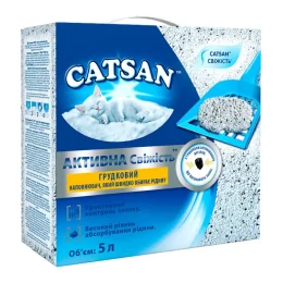 Наповнювач Catsan Active Fresh для котячого туалету, грудкує, 4.4 кг, (5 л)