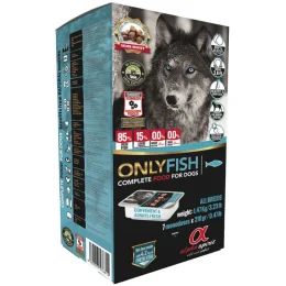 Напіввологий корм Alpha Spirit Semi-moist Only Fish для собак всіх порід і вікових груп, з рибою, 1,5 кг x 7