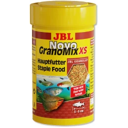 Основний корм в гранулах JBL NovoGranoMix XS для маленьких риб розміром від 3 до 5 см, 100 мл