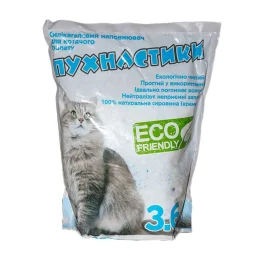 Силікагелевий наповнювач Пухнастики для котячого туалету, 3.6 л