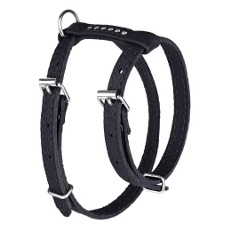 Шлея для собак, з м'якої шкіри, зі стразами, 1.2 см/23-30 см/27-34 см