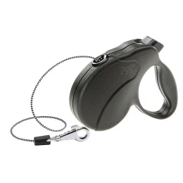 Поводок-рулетка для собак до 12 кг Ferplast Amigo Easy Mini Cord Nero cо шнуром, чорний, 3 м