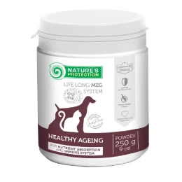 Харчова добавка Nature's Protection Healthy ageing formula для котів та собак старшого віку для зубів, суглобів, кісток, 250 г