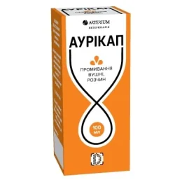Розчин Arterium Аурікап для чищення вух у собак і котів, 100 мл