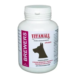 Кормова добавка VitamAll з пивними дріжджами і часником, для великих собак, 90 табл / 180 г