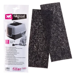 Ferplast L483 Aktive Coal Filter Запасний вугільний фільтр для котячого туалету Genica, 24x10x5,3 см