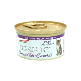 Консерва Healthy Irresistibili Capricci для вбагливих кошенят, паштет з курятиною та яйцями, 85 г