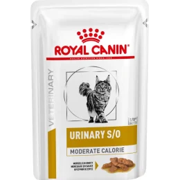 Вологий корм Royal Canin Urinary S / O Moderate Calorie при сечокам'яній хворобі у котів, шматочки в соусі, 85 г