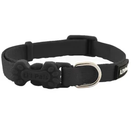 Нашийник Coastal Lit'l Pals Nylon для собак, чорний, 0.8×15-20 см