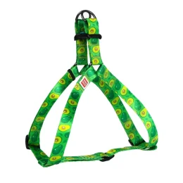 Шлея Waudog Nylon для собак з малюнком Авокадо 25 мм, 60-90 см