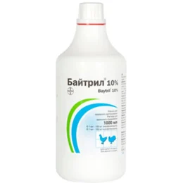 Протимікробний препарат Bayer Baytril Байтрил, 10%, 1 л