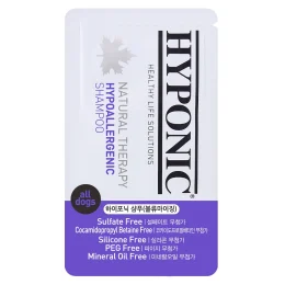 Шампунь гіпоалергенний Hyponic Hypoallergenic для собак, з екстрактом фрезії та коріння женьшеню панакса, 10 мл
