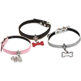 Нашийник Croci Charm, для собак, екошкіра, стрази, кольора в асортименті, 1×30 см
