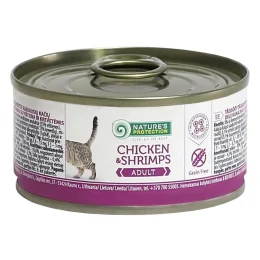 Консерва Natures Protection Adult Chicken & Shrimps для дорослих котів, 100 г