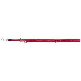 Повідець-перестібка Trixie Cavo Adjustable Lead для собак, плетений, круглий, розмір S-M, 2 м/12 мм, червоний