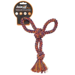Іграшка AnimAll Fun канат-бумеранг для собак, різнокольорова, 21 см