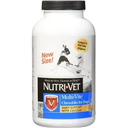 Жувальні таблетки мультивітаміни Nutri-Vet Multi-Vite для собак, 180 табл