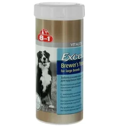 Вітаміни 8 in 1 Excel Brewers Yeast для великих собак, 80 таблеток