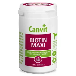 Вітамінна добавка Canvit Biotin Maxi for Dogs для відновлення вовни під час линьки у собак, 500 г