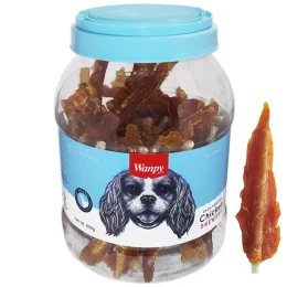 Ласощі Wanpy Chicken Insert Rawhide рулет з в'яленої курки і сириці, для собак, 850 г