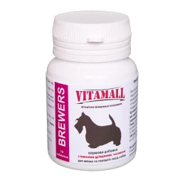 Кормова добавка VitamAll з пивними дріжджами і часником, для малих і середніх порід собак, 70 табл