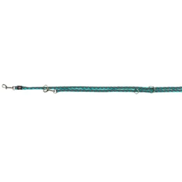 Повідець-перестібка Trixie Cavo Adjustable Lead для собак, плетений, круглий, розмір S-M, 2 м/12 мм, океан/графіт