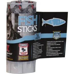 Напіввологі ласощі палички Alpha Spirit Sticks Fish Chicken для дорослих собак зі смаком риби, 16 шт, 160 г