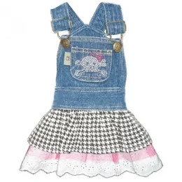 Футболка Monkey Daze Denim Skull Dress зі стразами, для собак, розмір XS, різнобарвне