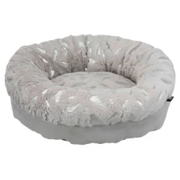 Лежак Trixie Feather Bed для собак, принт срібне перо, сірий, 50 см