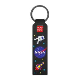 Брелок WAUDOG Design, з малюнком "NASA", ширина 20 мм, довжина 95 мм, чорний