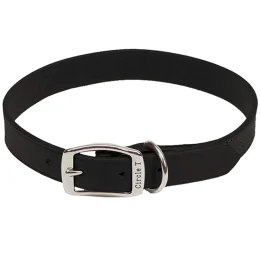 Шкіряний нашийник Coastal Circle T Leather Town для собак, чорний, 2.5×60 см