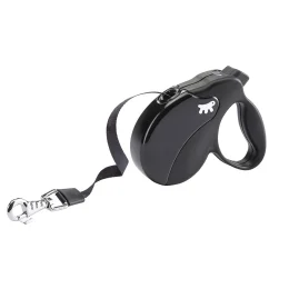 Поводок-рулетка Ferplast Amigo S Tape Black для собак c стрічкою, чорний, 14x3,6x12 см