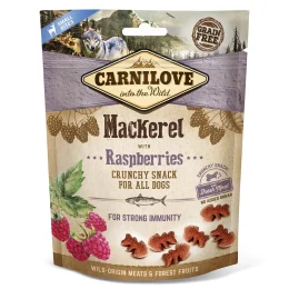 Ласощі Carnilove Dog Crunchy Snack, для собак, скумбрія, малина, 200 г