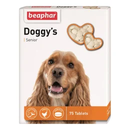 Вітамінізовані ласощі Beaphar Doggy’s Senior для собак старше 7 років, 75 табл