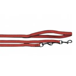 Повідець-перестіжки Flamingo Training Lead Q3 Red для собак, 2 карабіни, нейлон, червоний, 2 м, 20 мм