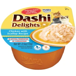 Ласощі INABA "DASHI Delights" для котів, з куркою і морським гребінцем, 1 шт, 70 г