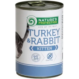 Консерва Natures Protection Kitten Turkey & Rabbit для кошенят, 400 г