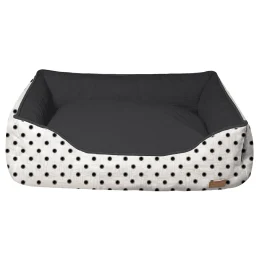 Диван Croci Cozy Impact для собак, прямокутний, чорно-білий, 70×60×20 см